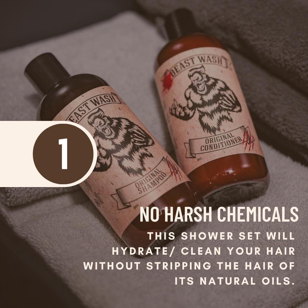 Johnny Slicks Hair Cleaning Kit - Supports Scalp & Hair Hydration - Organic Shampoo & Conditioner - Aloe, Shea Butter & Vitamin E - Original Scent - 2