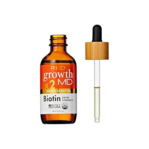 Red By Kiss Growth MD Strengthening Hair Oil with Biotin Rosemary for Hair Growth & Thinning, Cooling Scalp Treatment, Strengthens & Thickens Hair