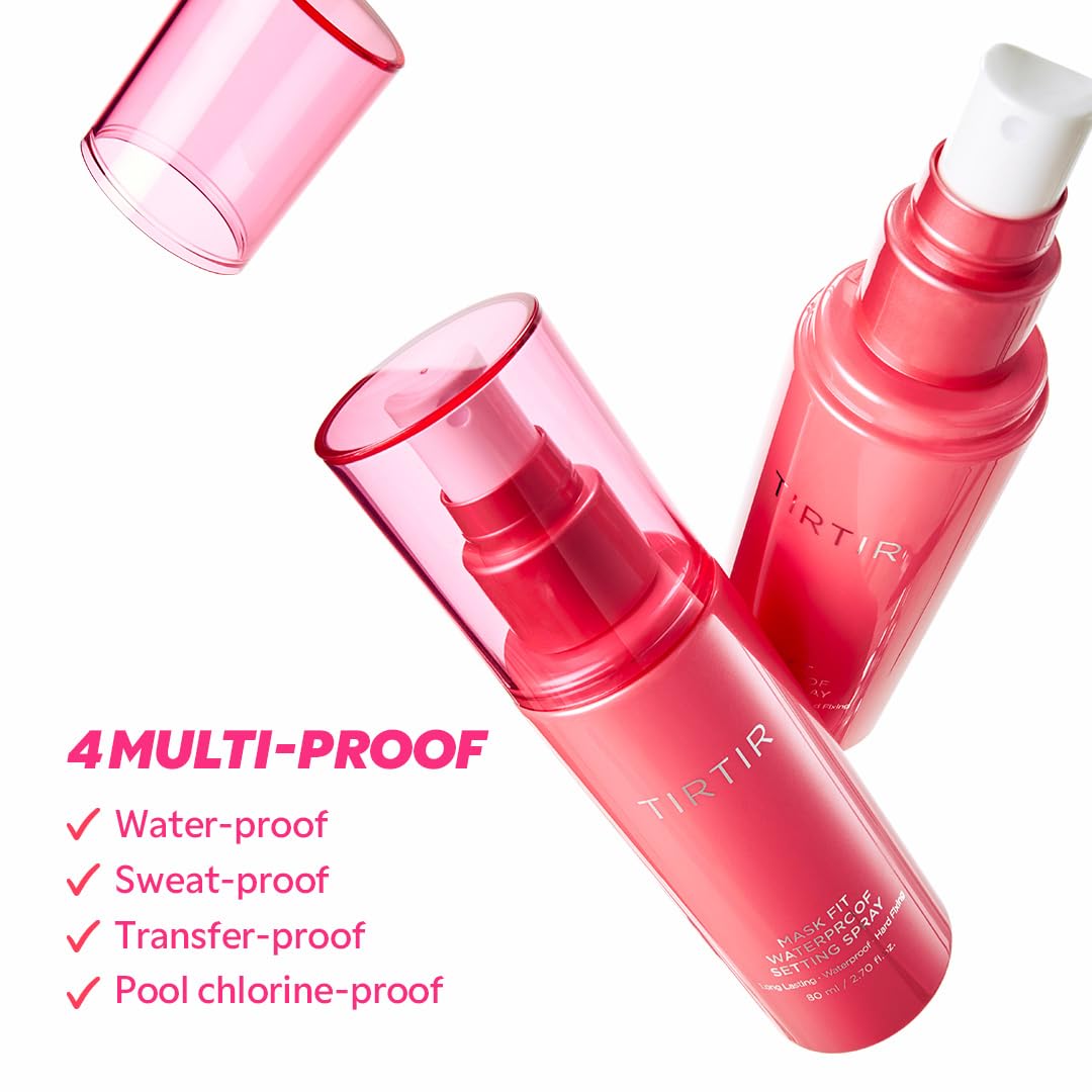 TIRTIR Waterproof Setting Spray - 24 Hour Long Lasting Fix, Sweatproof Water Resistant Makeup Finisher - Ethanol Free, Semi Matte Finish for Oily Skin Beauty and Personal Care TIRTIR