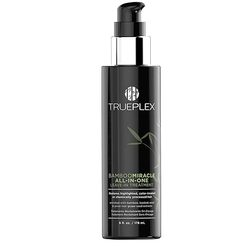 KERATHERAPY Trueplex Bamboo Miracle All-In-One Conditioning Treatment, 6 oz., 178 ml - Vegan Leave in Hair Strengthener with Baobab, Grape Seeds