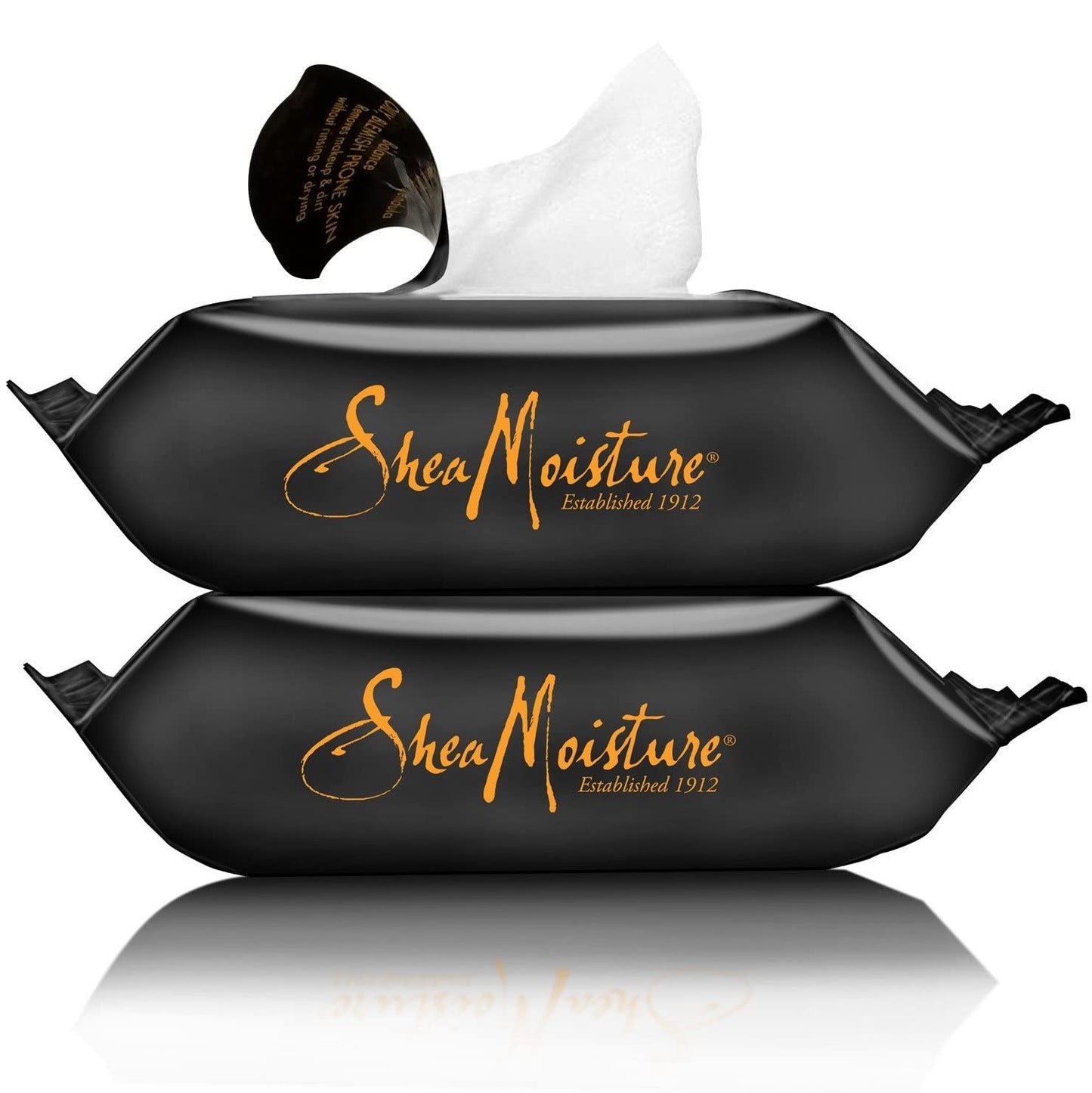 Shea Moisture Makeup Remover Face Wipes, African Black Soap, With Tea Tree Oil & Calendula, Removes Makeup & Dirt to Clarify Oily Blemish Prone Skin
