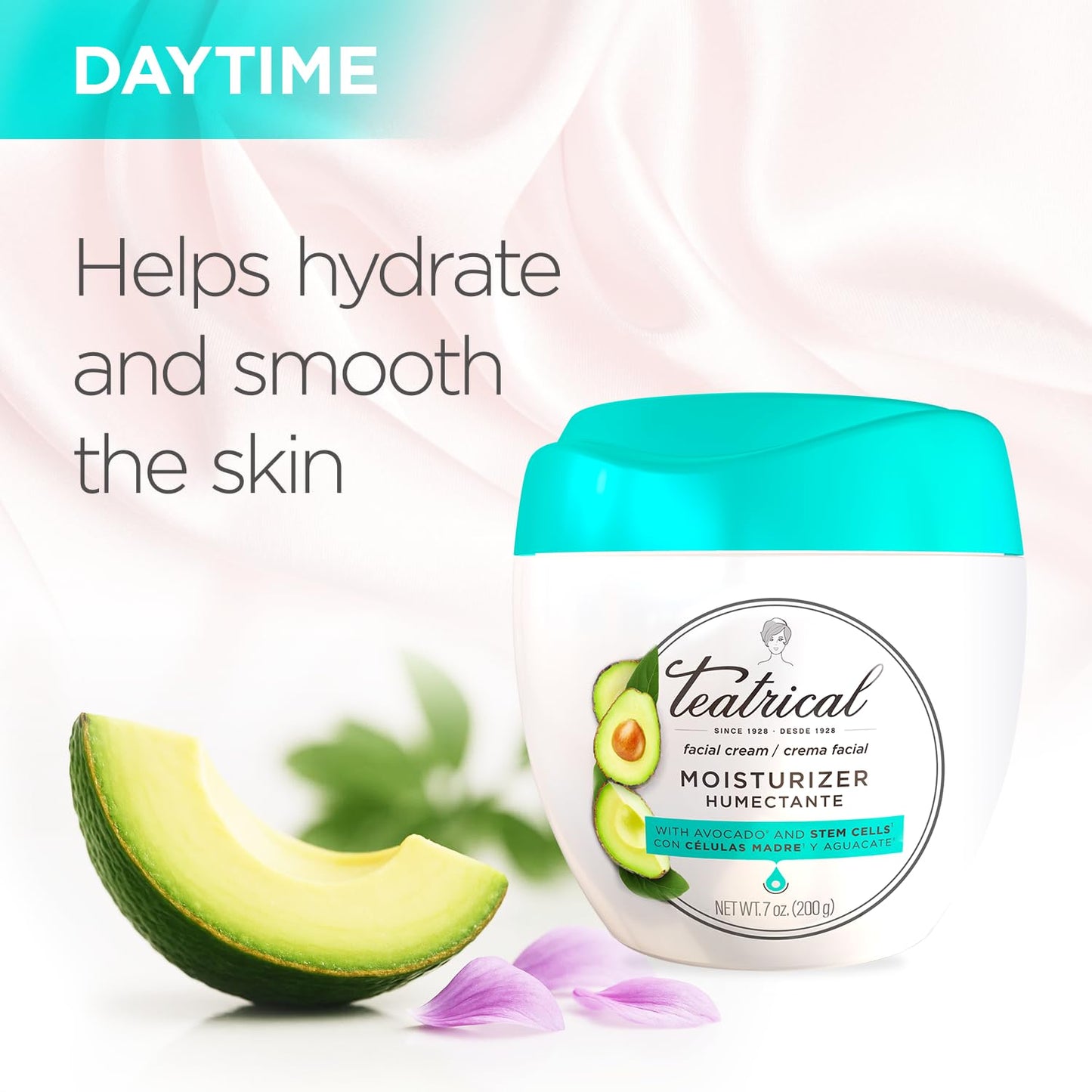 TEATRICAL Day & Night Skincare Set, Face Moisturizer for Day with Avocado & Anti-Wrinkle Cream for Night with Green Tea, Stem Cell Face Cream