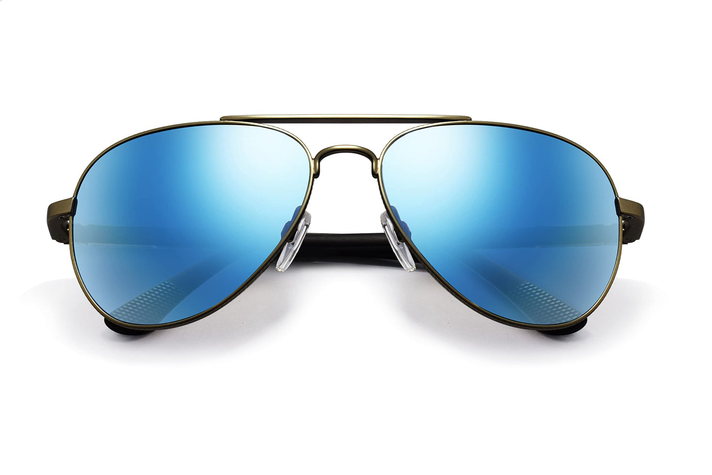 Revo Sunglasses Raconteur II: Polarized Lens with Metal Aviator Frame, Matte Gunmetal Frame with Blue Water Lens