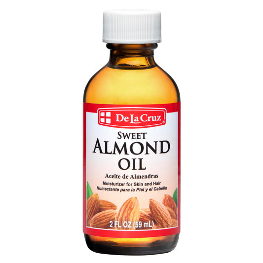 De La Cruz Sweet Almond Oil - Expeller Pressed Almond Oil for Skin and Hair 2 FL. OZ. (59 mL)