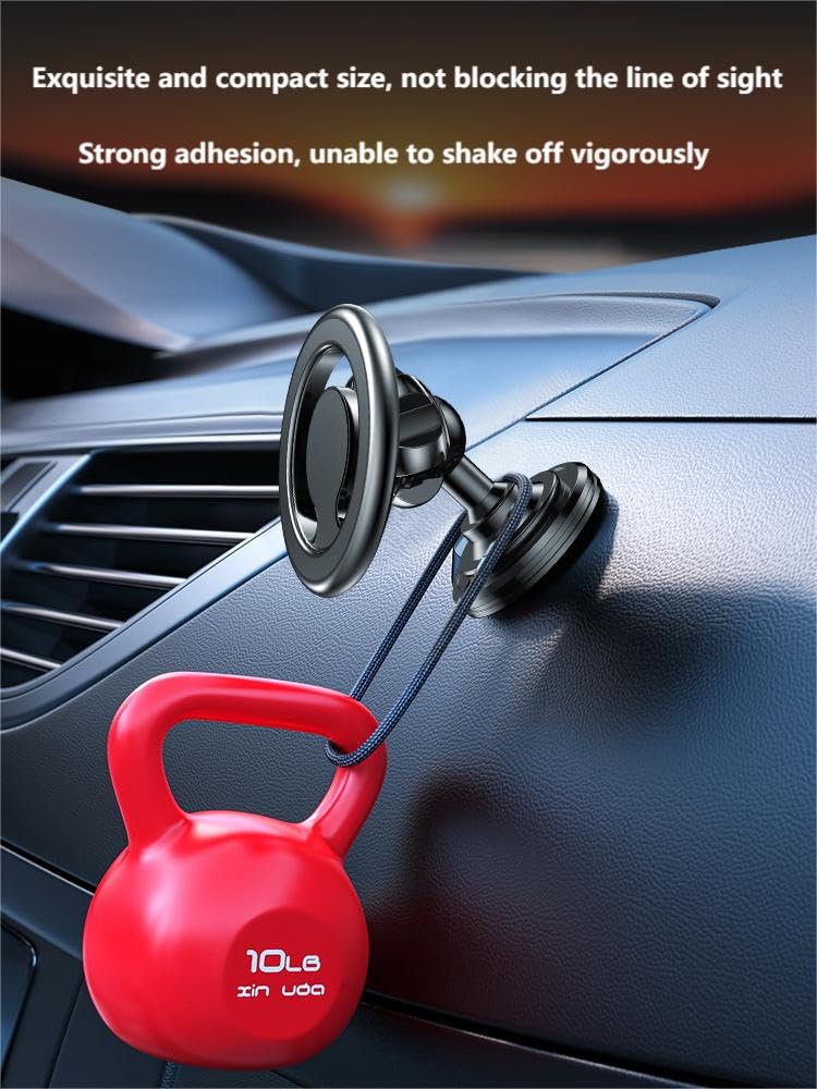 LXQTAO Car Mount Holder - New Magnetic Phone Stand, Rotatable Dashboard Black, Compatible with 12/13 Series Phones, Universal for 4.7-7.2 Inch Phones…