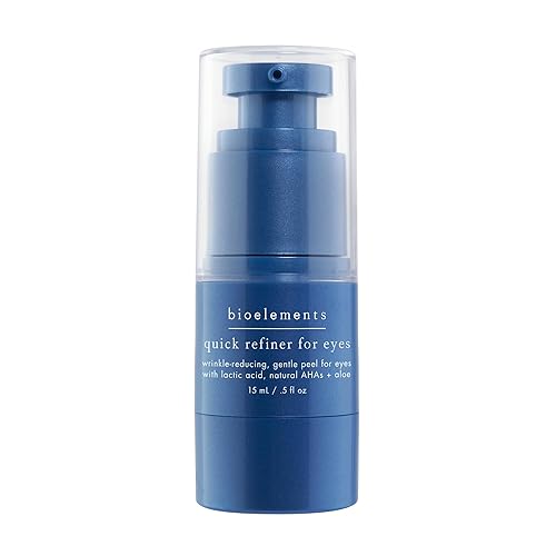 Bioelements Quick Refiner for Eyes - 0.5 fl oz - Wrinkle-Reducing, Gentle AHA & Lactic Acid Peel for Eyes - All Skin Types - Vegan, Gluten Free