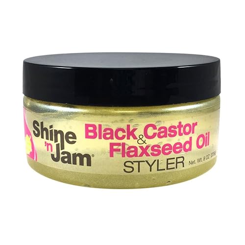 AMPRO Shine'n Jam Black Castor & Flax Oil Gel, 8oz, 8 Ounce