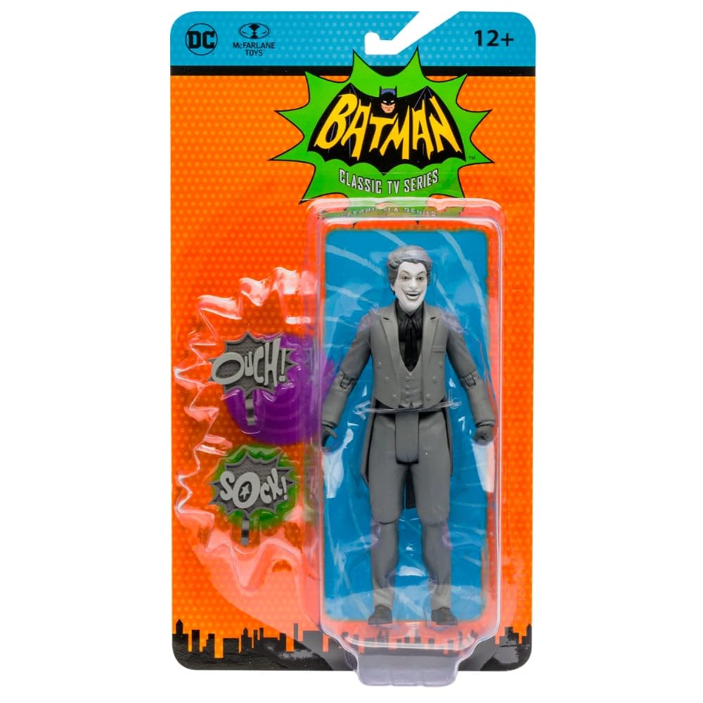 McFarlane DC Retro Wave 4 Batman 66 Action Figure, The Joker, 6 Inch