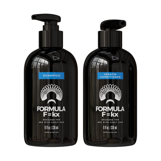 Formula F=kx - Curly Hair Product Set - Keratin, Aloe & Coffee Seed Extract Shampoo and Conditioner - For All Curl Types - Sulfate-Free - Ocean Scent Beauty & Personal Care FormulaF=KX