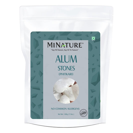 minature Potassium Alum Stone 500g - Phitkari Block - Pure Fitkari for Post Shave Care - Skin Care & Multiple Uses - Natural Deodorant Beauty and Personal Care minature