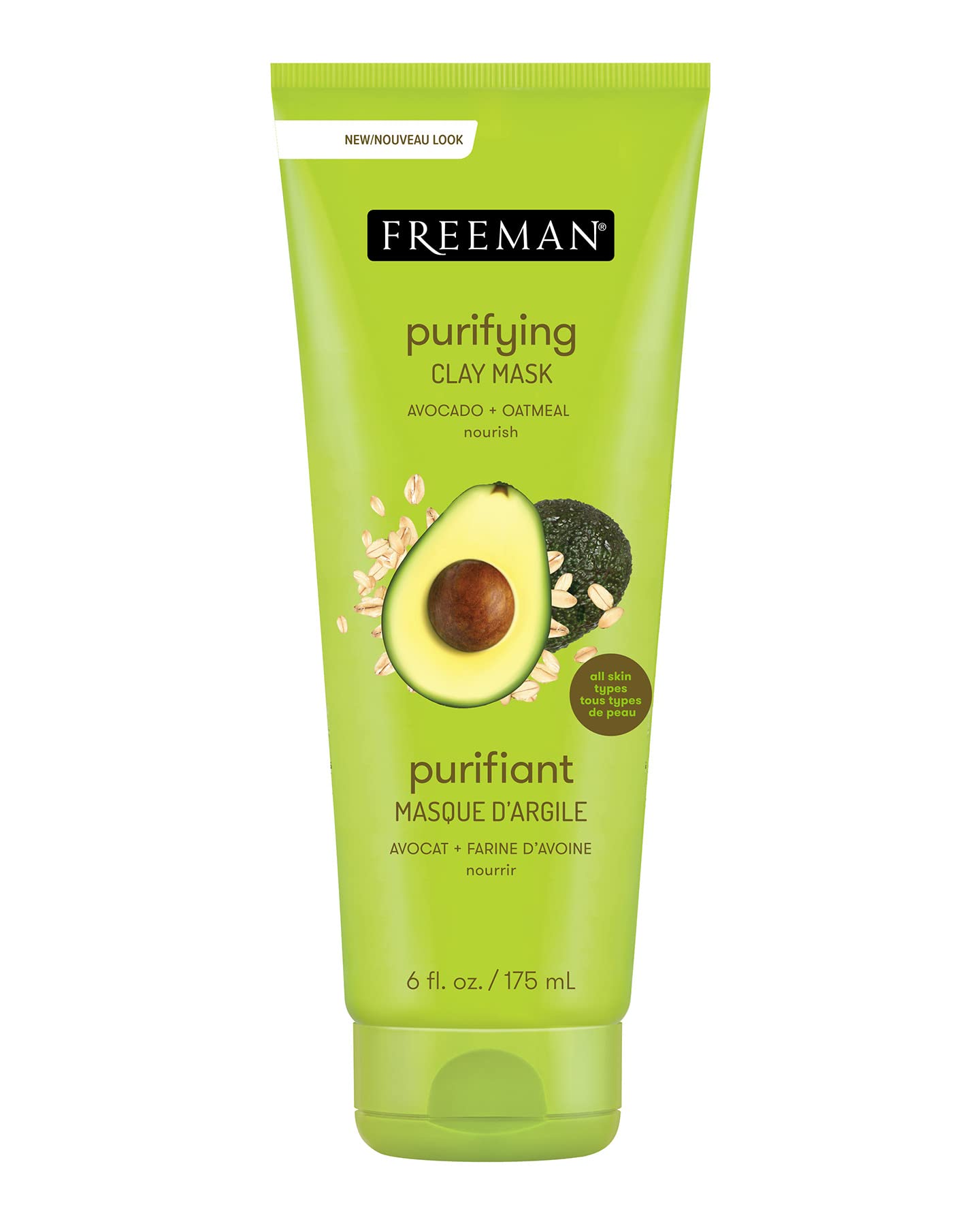 Freeman Feeling Beautiful Facial Clay Masque Avocado & Oatmeal 6 oz