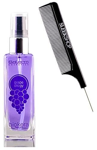 Salerm Cosmetics GRAPEOLOGY SERUM, Biokera Natura (STYLIST LIST) Grape Oil for Deep-Reaching Hair Nourishment (1.9 oz - ORIGINAL SIZE with PUMP)