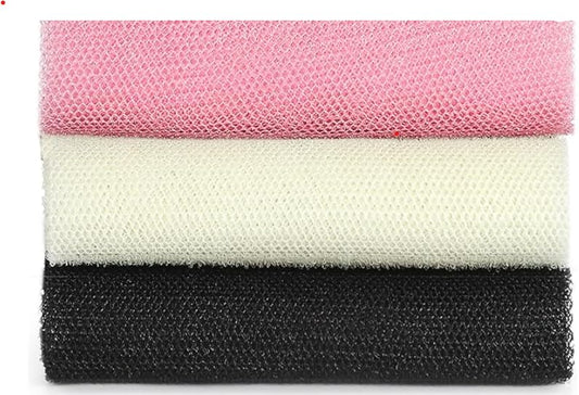 2 Pieces African Bath Net Sponge Exfoliating Shower Body Scrubber, Smooth Skin, Great for Daily use (White & Pink) Beauty and Personal Care Pink Revival