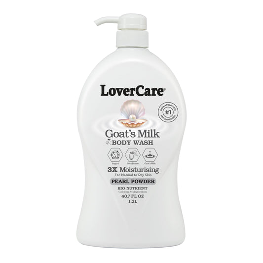 Lovercare goat's milk body wash shower cream Pearl Powder 40.7 oz (1200ml) Beauty & Personal Care Lovercare