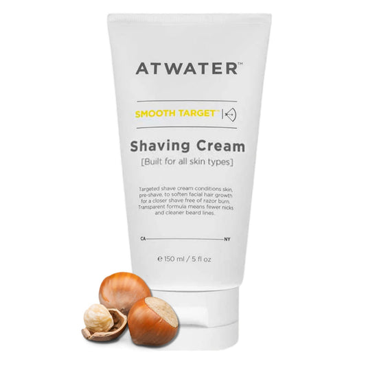 ATWATER Smooth Target Shaving Cream, Men's Pre-Shave and Shave Cream in One, Translucent Formula with Rosa Gallica Extract, Nick-Free Protection…