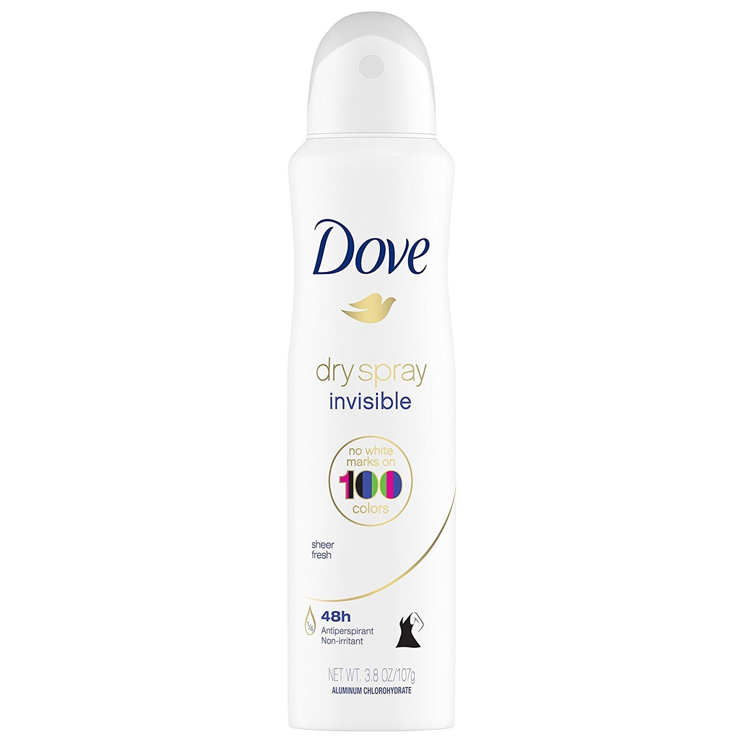 Dove Dry Spray Antiperspirant - Invisible - Sheer Fresh - Net Wt. 3.8 OZ (107 g) Per Can - Pack of 3 Cans Beauty and Personal Care Dove