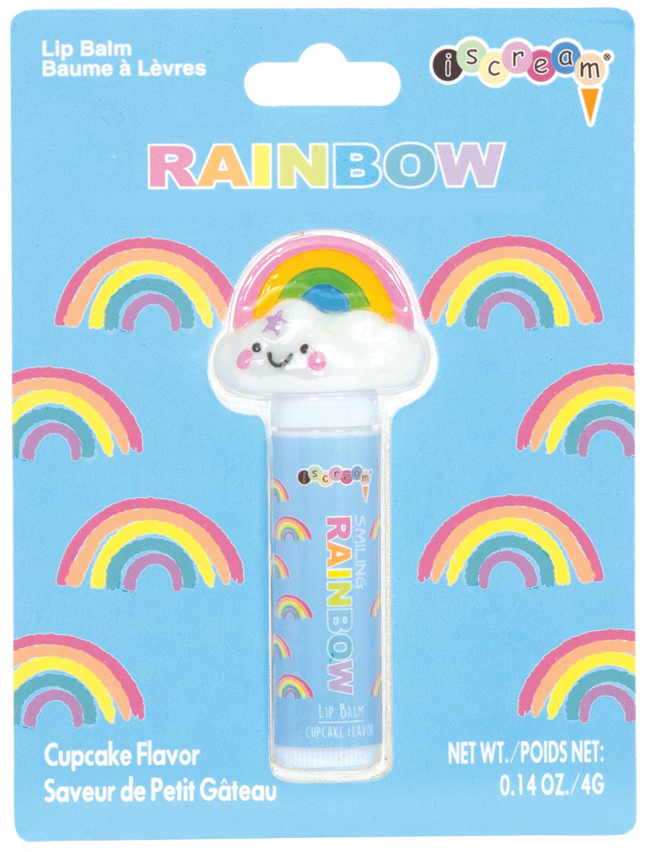 iscream Happiest Rainbow and Clouds Shaped Cupcake Scented Lip Balm