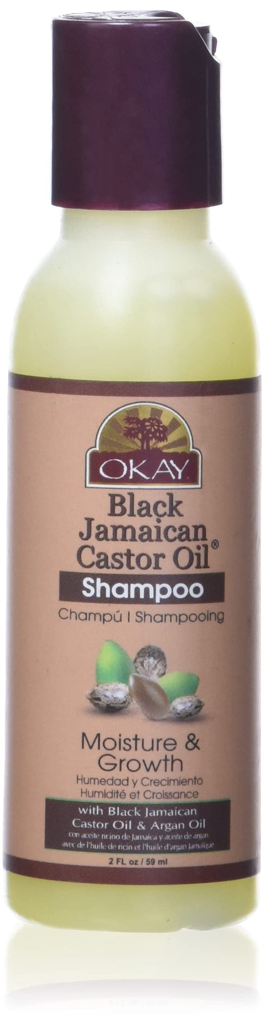 OKAY BLACK JAMAICAN CASTOR OIL MOISTURE GROWTH SHAMPOO 2oz/59ml