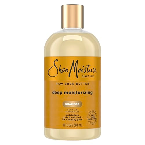 SheaMoisture Raw Shea Butter Deep Moisturizing Shampoo Raw Shea Butter for Dry, Damaged or Transitioning Hair with Argan Oil For a Healthy Glow 13 oz