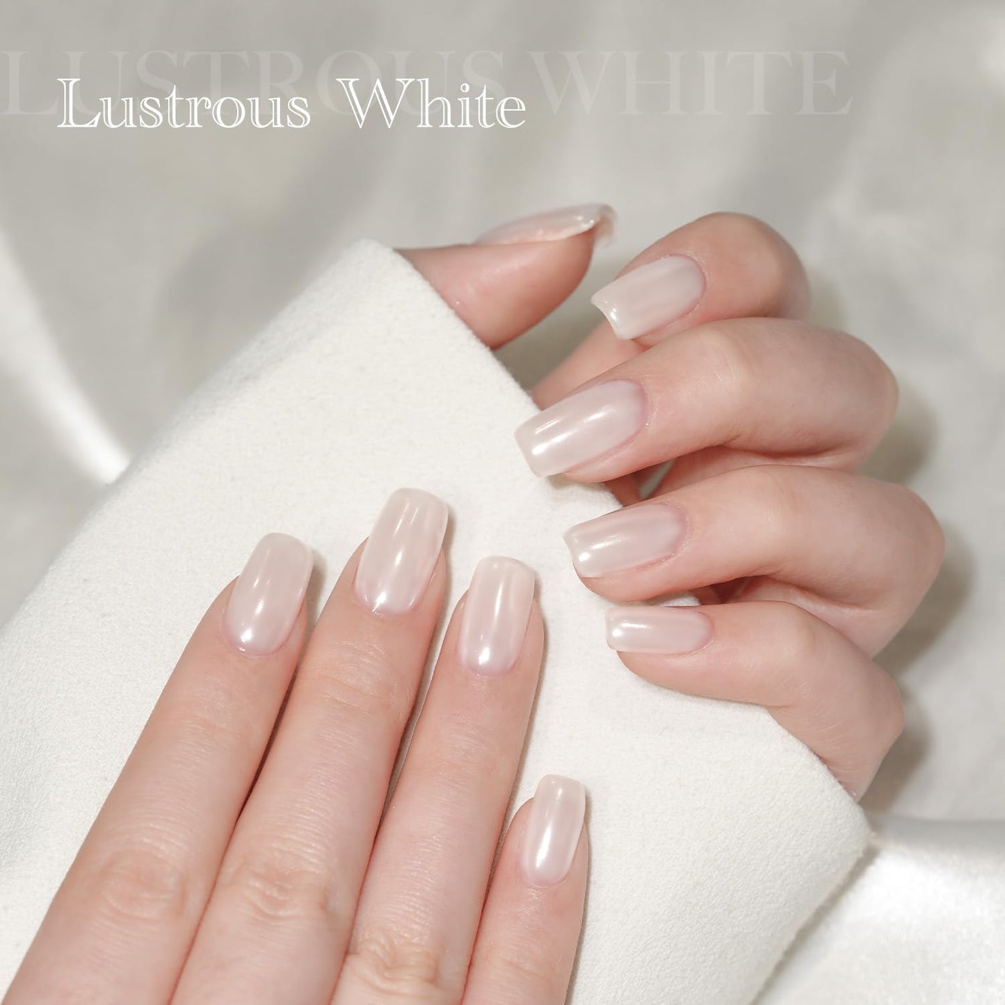 GAOY White Pearl Chrome Nail Powder, Mirror Effect Shimmer Glitter Pigment Mermaid Aurora Nail Art Decorations, Lustrous White Beauty and Personal Care GAOY