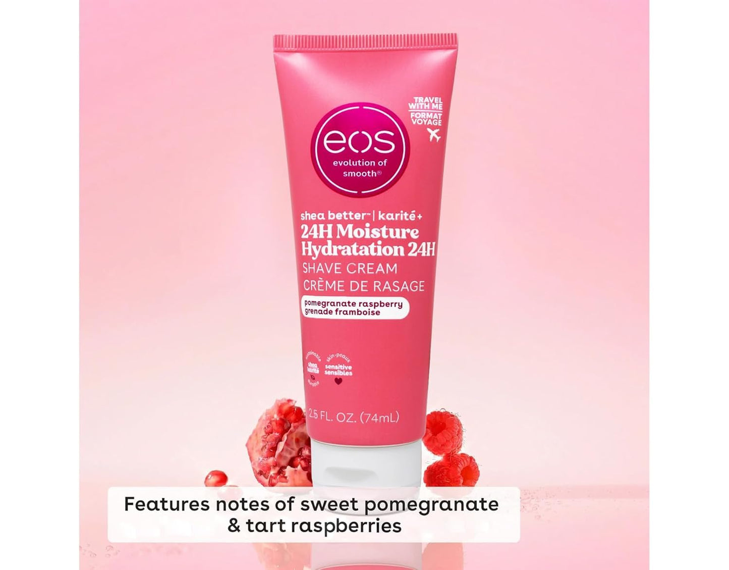 eos Shave Cream Pomegranate Raspberry, 2.5 Ounces each (Value Pack of 7) Beauty and Personal Care eos