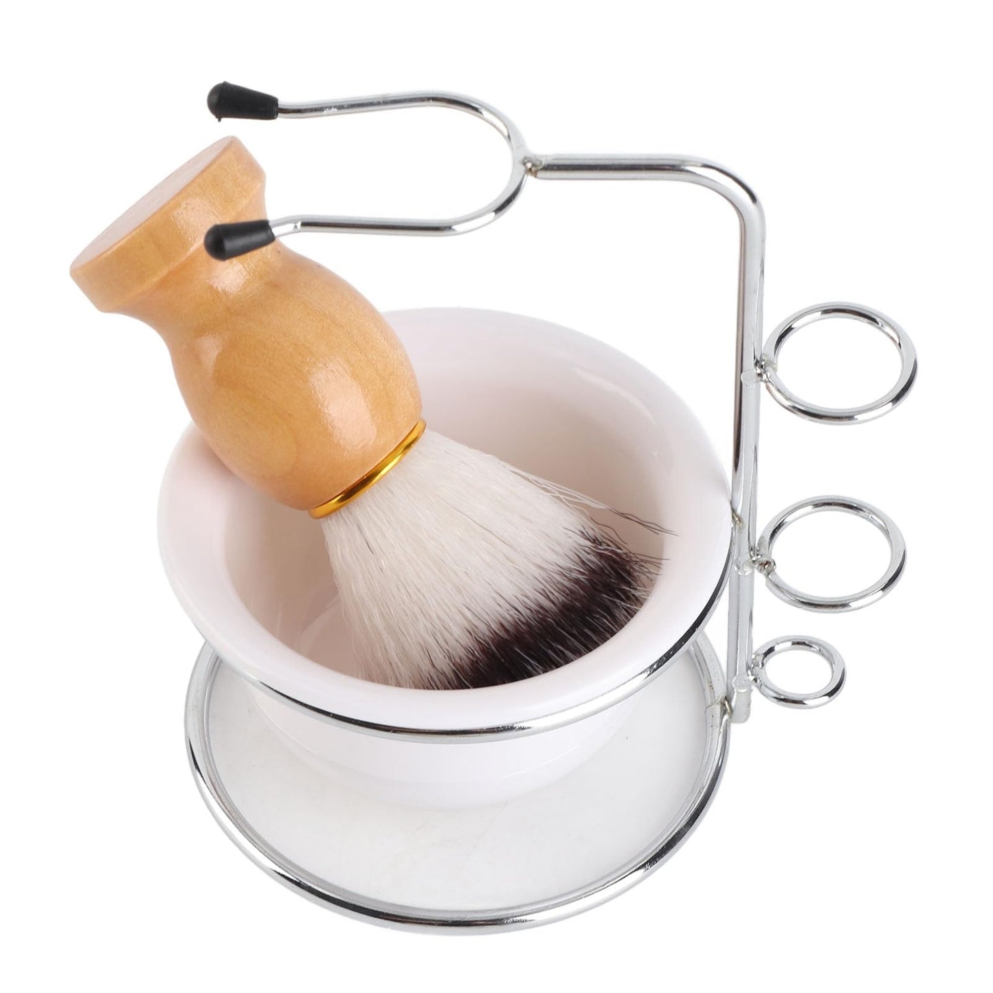 VINGVO Shaving Brush, Shaving Brushes For Men Men Shaving Kit Holder Brush Stand Soap Bowl Set Shave Brush with 1 Shaving Soap Bowl and 1 Shaving Beauty and Personal Care VINGVO