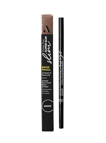 Absolute New York Super Slim Brow Pencil, Fine Point, Dual Ended, Fade Resistant and Long Lasting (Smoke)