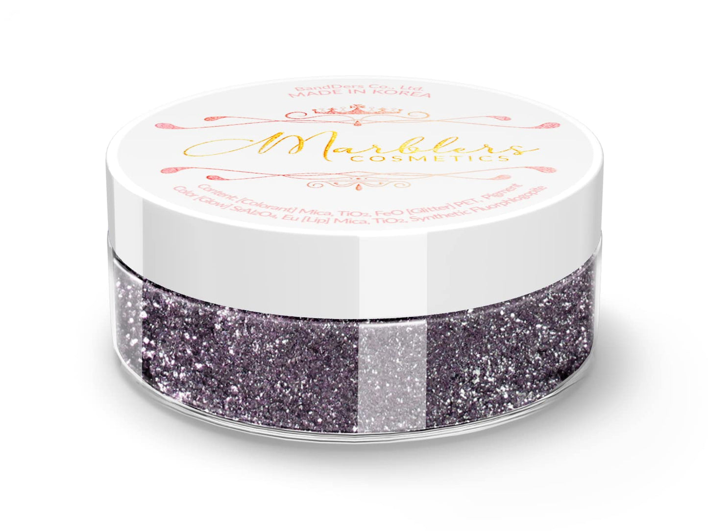 MARBLERS Chunky Natural Mica Powder [Ash Lilac Pearl] 0.11oz (3g) | Highly Pigmented | Non-Toxic, Vegan, Cruelty-Free | Eyeshadow, Body Butter, Nail