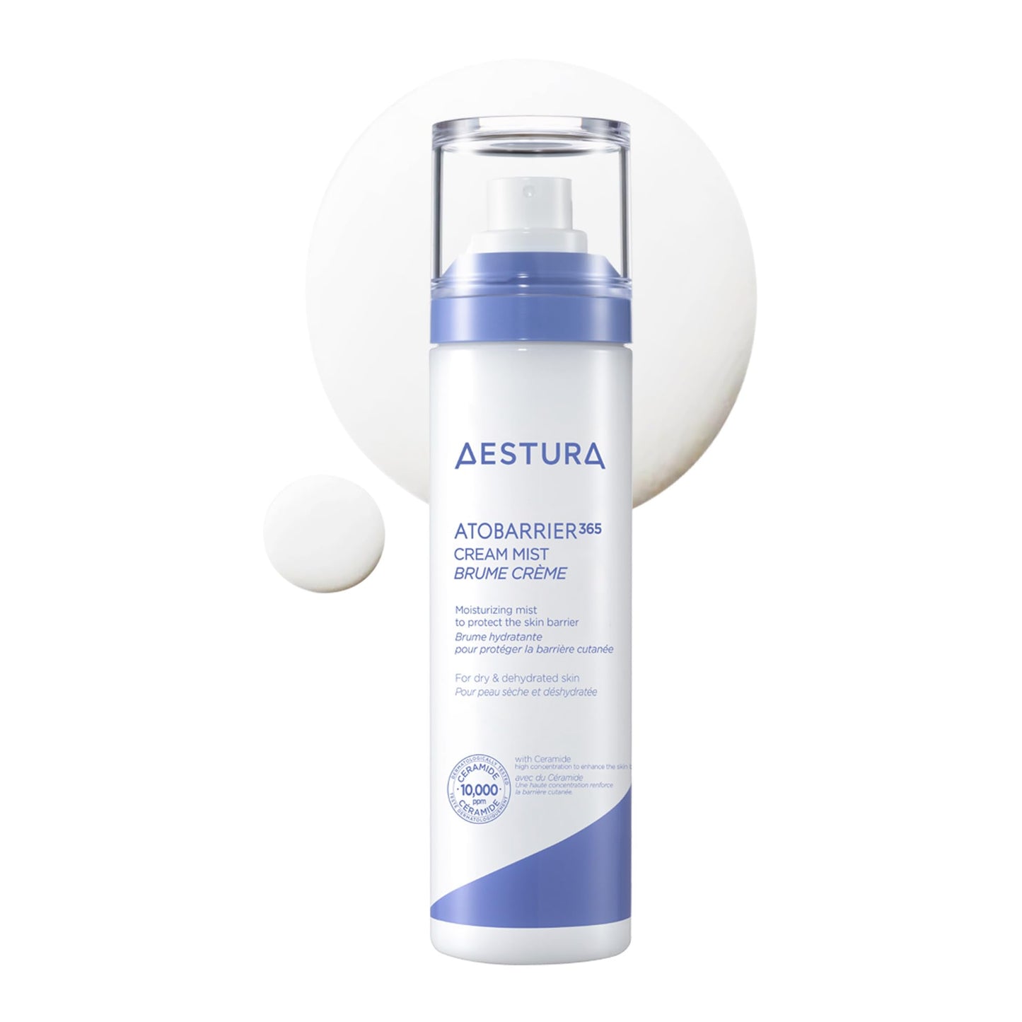AESTURA ATOBARRIER365 Cream Mist with 10,000ppm Ceramides | Moisture Barrier Support, Ultra-Fine Moisturizing Mist, Suitable for Dry Skin | Korean Beauty and Personal Care AESTURA Default Title