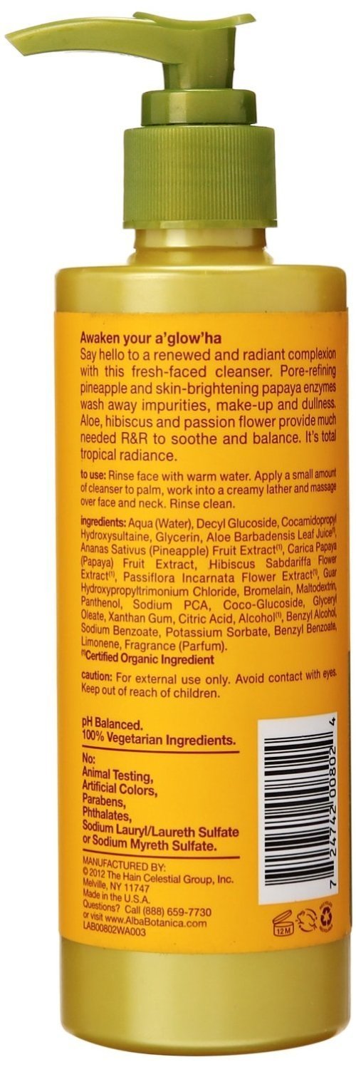 Alba Botanica hawaiian Facial Cleanser Pnapl Enz 8 Fz