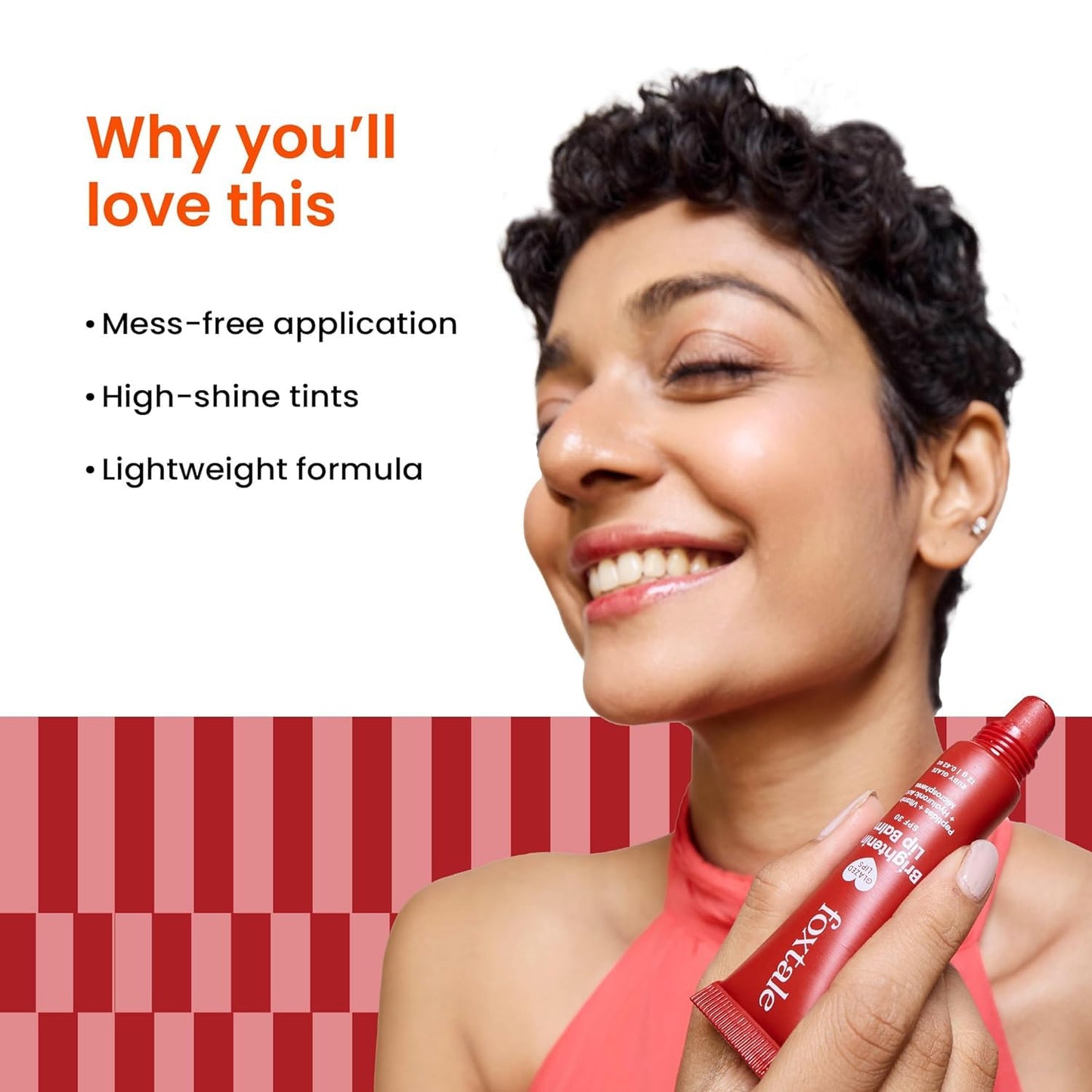 Foxtale SPF 30 Brightening Lip Balm for Dark Lips with Peptides & Vitamin C - Brightens Pigmented Lips - Hydrates Lips - SPF Lip Balm - Ruby Glaze Beauty and Personal Care FoxTale