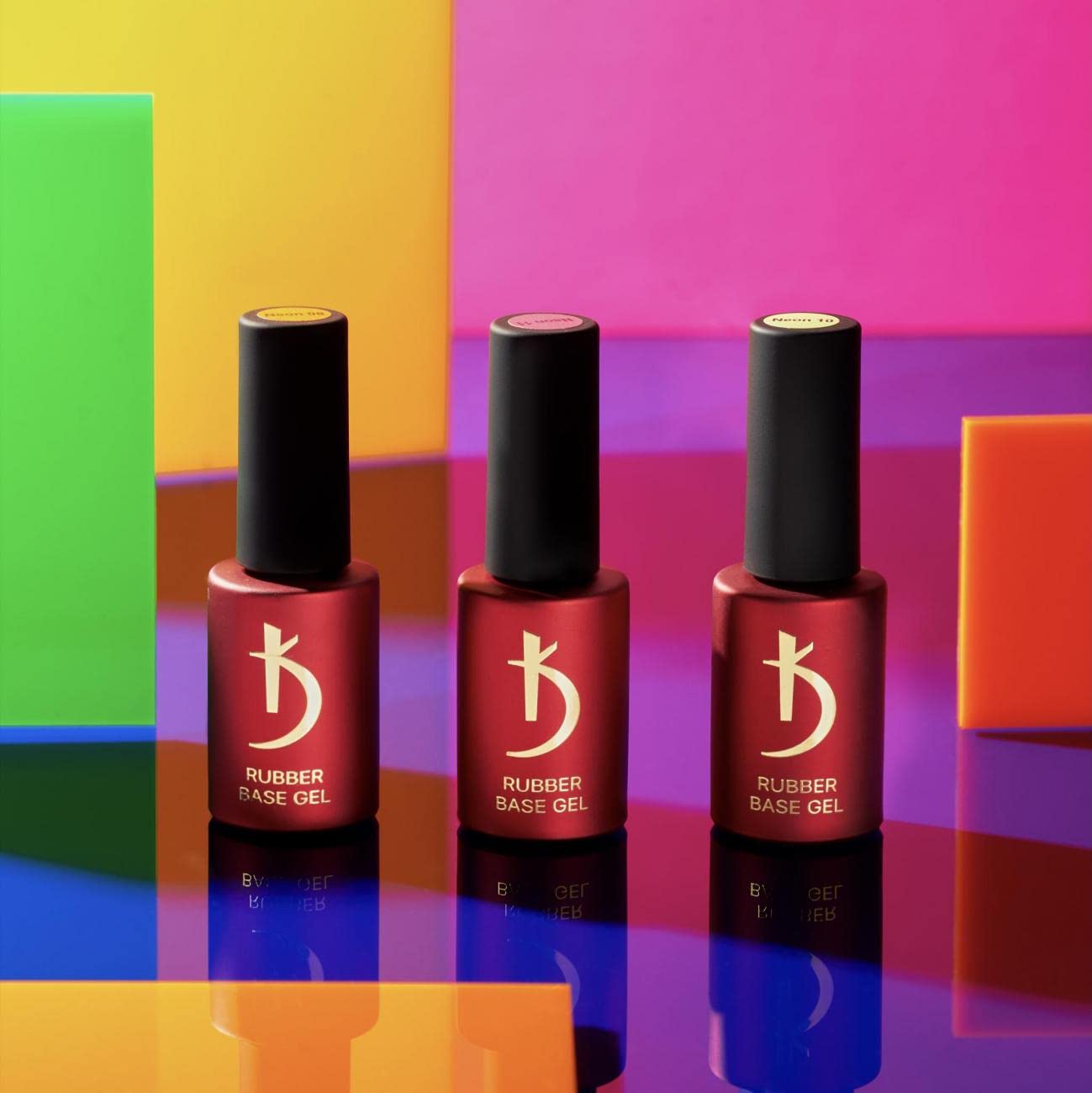 kodi professional Color Rubber Base Gel, NEON 01 | 7 ML | 0.24 oz | Stylish | bright |original |shades (NEON 02) Beauty & Personal Care kodi professional