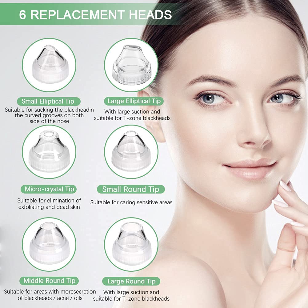 Blackhead Remover Pore Vacuum, ?[FDA Certification] ? WiFi Visible Facial Pore Cleanser with HD Camera Pimple Acne Comedone Extractor Kit with 6
