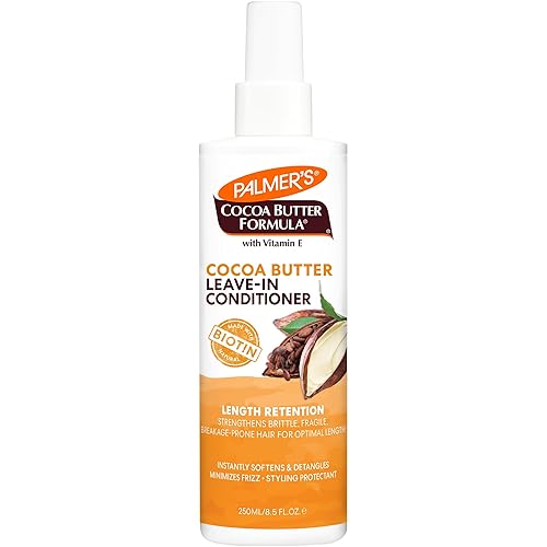 Palmer's Cocoa Butter & Biotin Length Retention Leave-In Conditioner, Strengthen, Minimize Frizz and Detangle Hair, Suitable for All Curly Hair