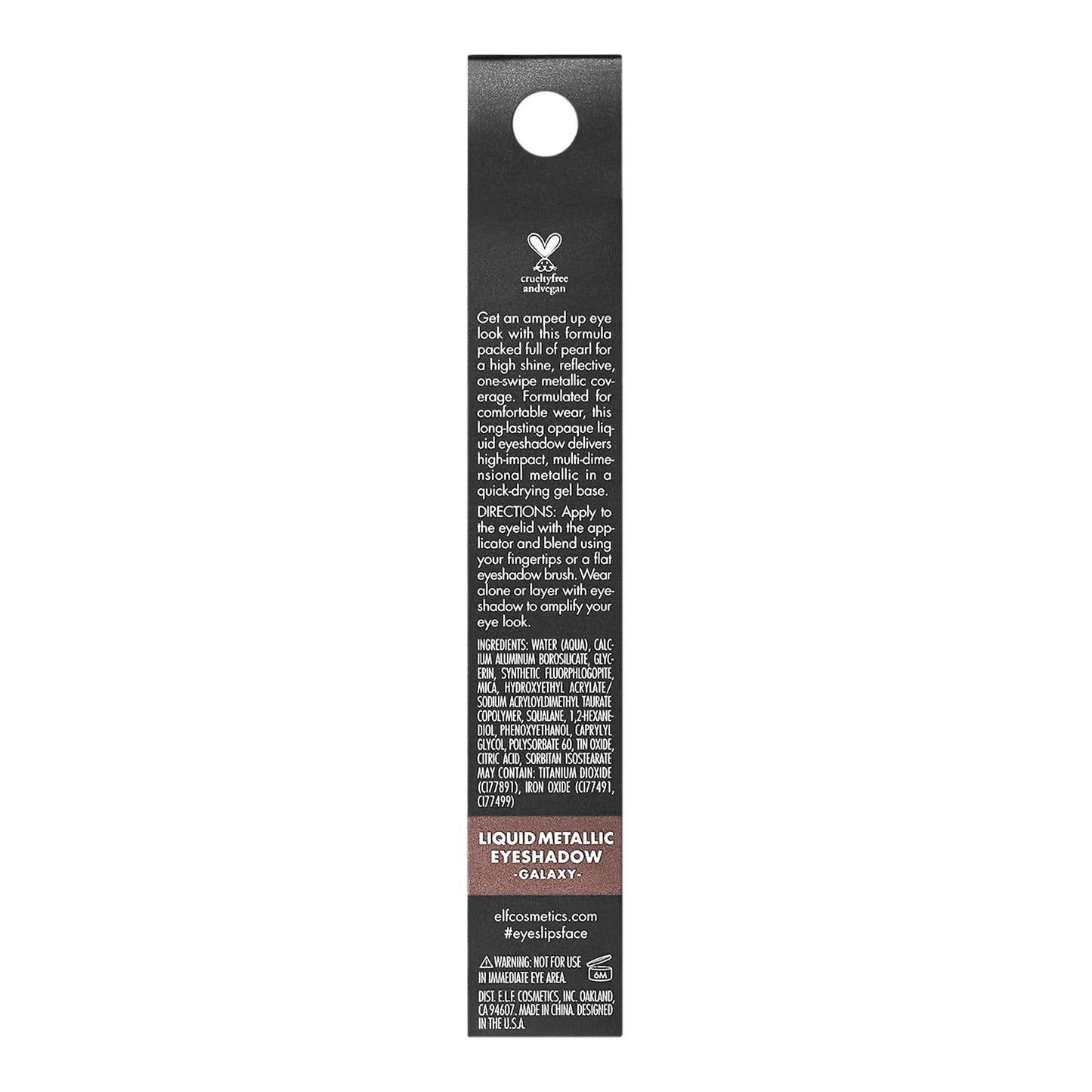 e.l.f. Liquid Metallic Eyeshadow, Quick-Drying, Long-Lasting, Gel-Based Formula For One-Swipe Pigmented Coverage, Vegan & Cruelty-Free, Galaxy