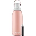 Brita Stainless Steel Premium Filtering Water Bottle, BPA-Free, Reusable, Insulated, Replaces 300 Plastic Water Bottles, Filter Lasts 2 Months or 40