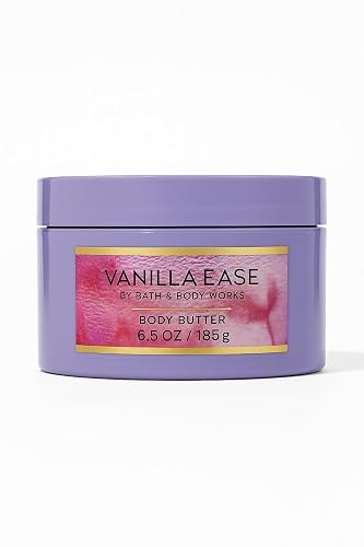 Bath & Body Works Vanilla Ease Body Butter 8 oz / 226 g with Lavender Blossoms Creamy Vanilla and Soft Cedarwood