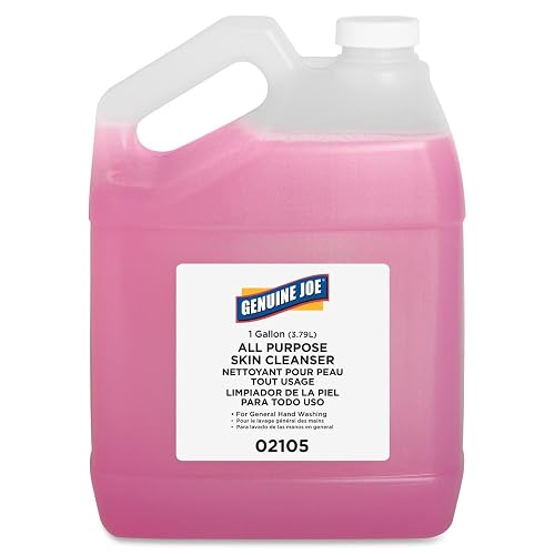 Genuine Joe Liquid Hand Soap with Skin Conditioner, Pink, 1 Gallon, 4 Pack