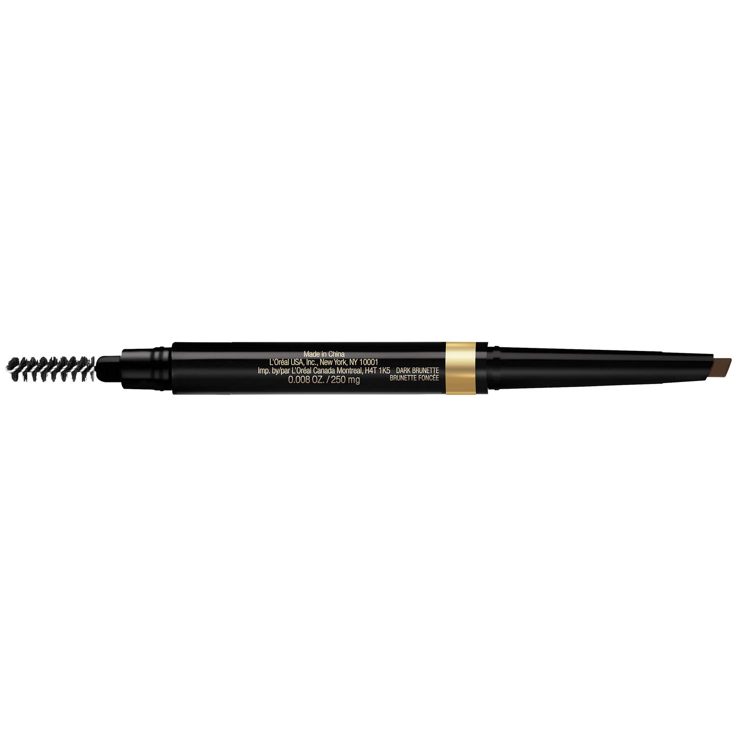 L'Oreal Paris Brow Stylist Shape & Fill Mechanical Eye Brow Makeup Pencil, Dark Brunette, 0.008 oz.