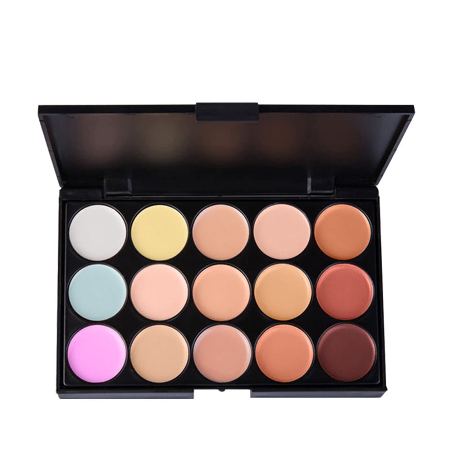 15 Colors Hydrating Cream Concealer Palette, Pure Vie Long Lasting Full Coverage Correcting Concealer Palette Foundation Camouflage Makeup Contour Kit