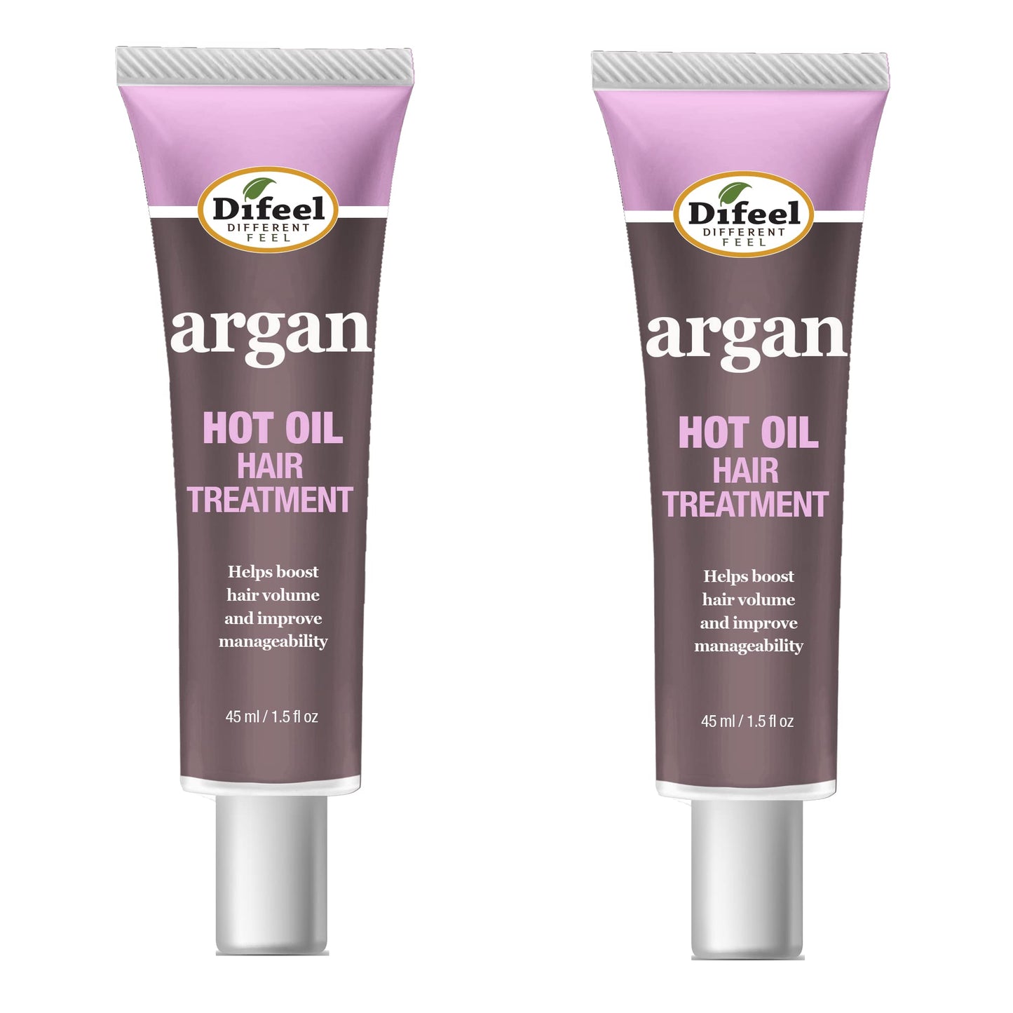Difeel Hot Oil Hair Treatment with Argan Oil 1.5 oz. (Pack of 2)