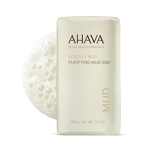 AHAVA Purifying Dead Sea Mud Soap - Face & Body Cleansing Bar to Purify the Skin, Enriched with Exclusive Mineral Blend of Dead Sea Osmoter and Dead