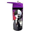 Surreal Entertainment Anime Character Water Bottle with Purple Lid, 16 oz