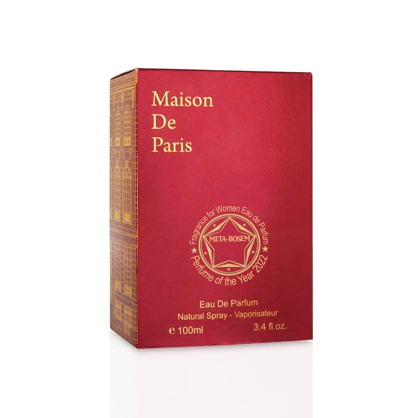 META-BOSEM Mason de Paris Red, Women Perfume Eau de Parfum Natural Spray Fragrance - Freshl Notes - Warm Scent - Great Holiday Gift - for All Day Use Beauty & Personal Care META-BOSEM