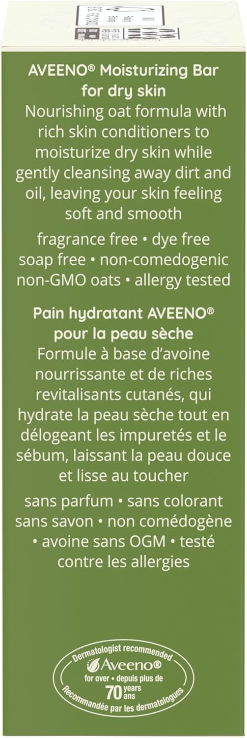 Johnson & Johnson 3623 Aveeno Moisturizing Bar, Fragrance Free, Pack of 24 Beauty & Personal Care Johnson & Johnson