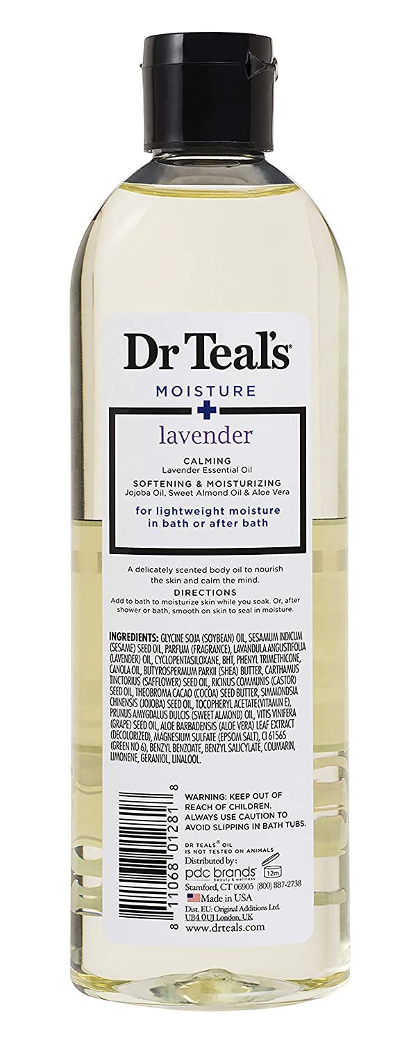 Dr. Teals Bath & Body Oil Variety Gift Set (2 Pack, 8.8oz Ea.) - Soothing Lavender & Ultra Rich Shea Butter - Essential Oils Hydrate Skin & Alleviates Beauty and Personal Care Dr Teal's