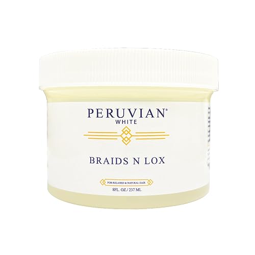 Peruvian white Braid, Loc, and Edge Gel for Relaxed & Natural Hair (EXTRA HOLD), 8 oz. (Regular Unscented)
