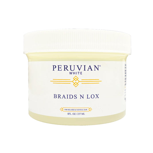 Peruvian white Braid, Loc, and Edge Gel for Relaxed & Natural Hair (EXTRA HOLD), 8 oz. (Regular Unscented)