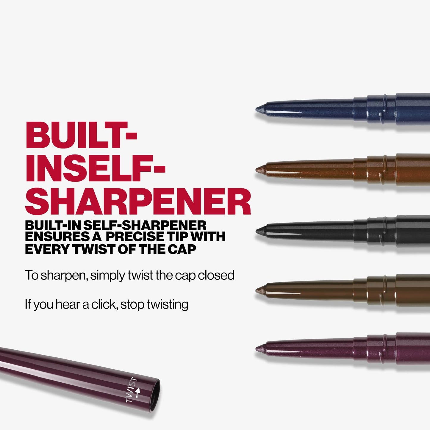 Smashbox Always Sharp Longwear Kohl Eyeliner Pencil | Self-Sharpening Cap When You Twist | Long Lasting, Waterproof Eyeliner, 0.01 Ounce, French Navy