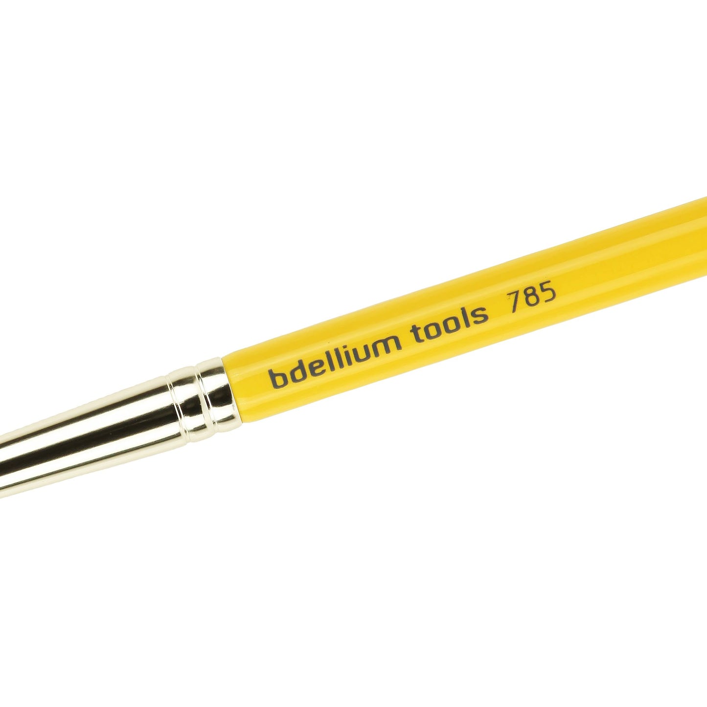 Bdellium Tools Professional Makeup Brush - Travel 785 Tapered Blending - Short Wooden Handle for Convenient Travel, For Applying Shadow (Yellow, 1pc)
